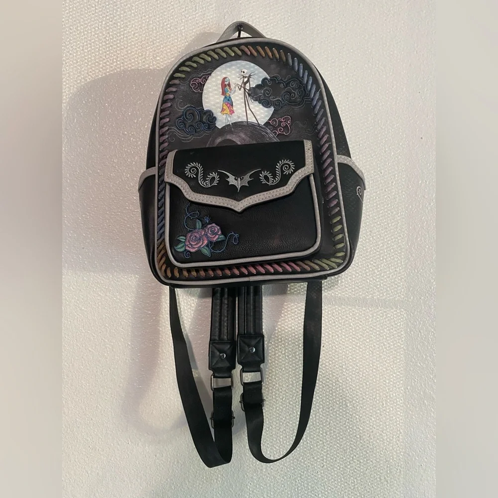 Disney Black Backpack with Colorful Nightmare Design
